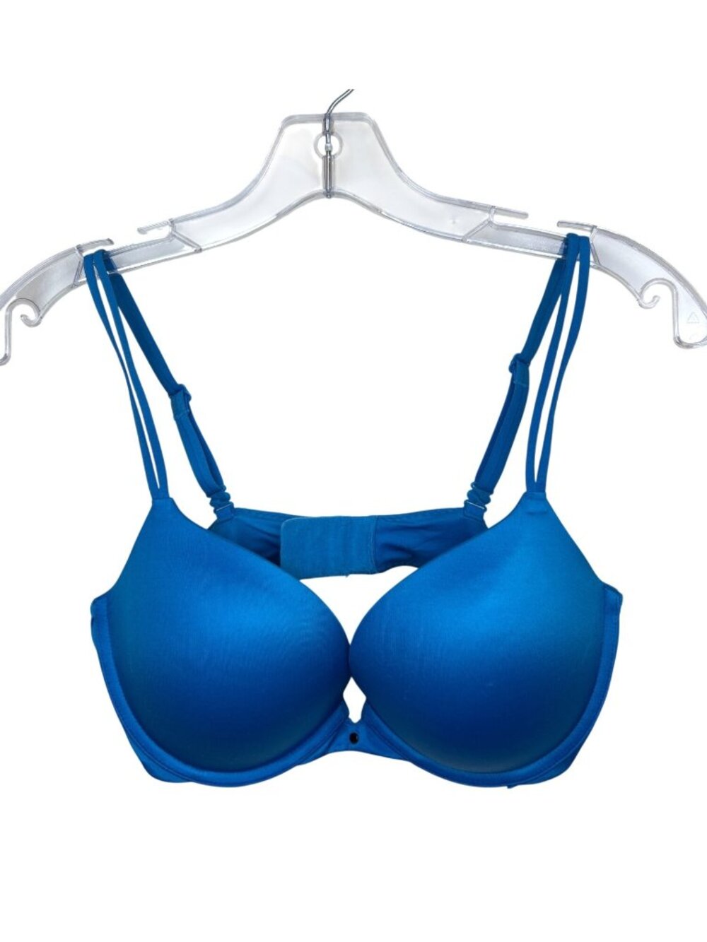 Victoria's Secret Very Sexy Push-Up Bra 34D Blue Double Strap Back Closure